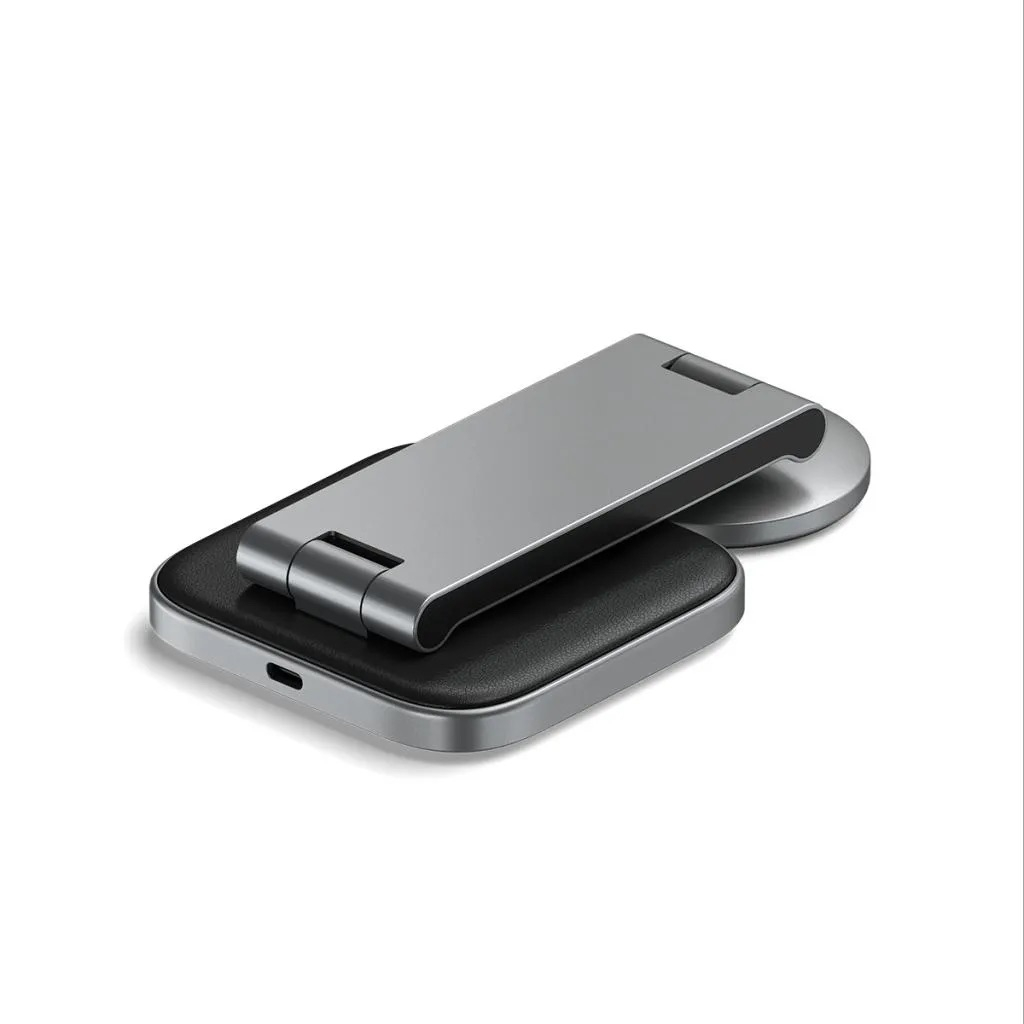 (15W) 2in1 MagSafe Ladegerät Qi2 Wireless Charger für Apple iPhone / Apple Airpods Ladestation (ST-Q21FM) - Space Gray