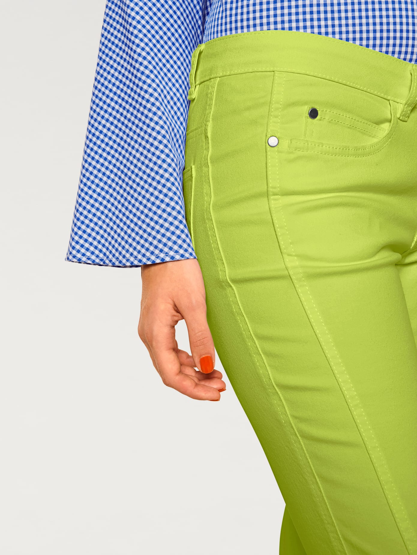 Pantalon effet ventre plat coupe skinny