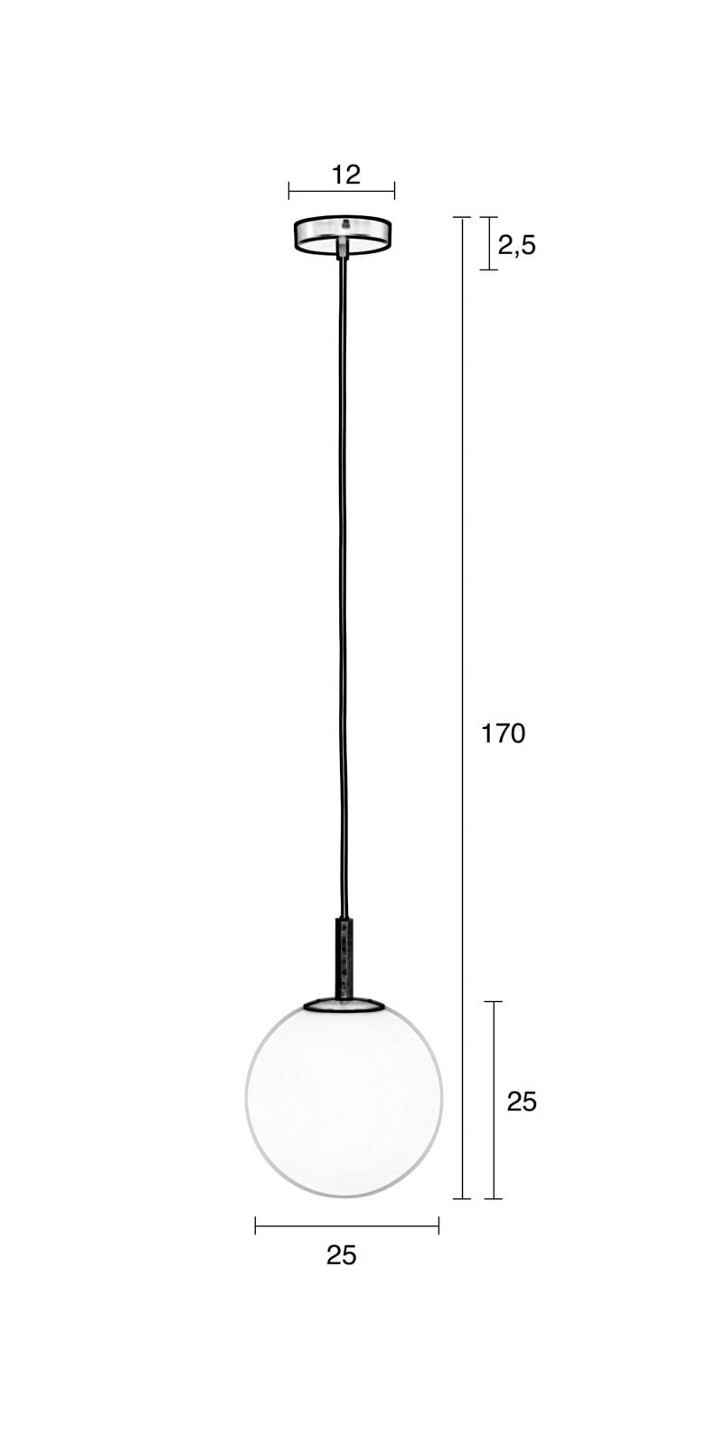 zuiver Retrofit Hängelampe ORION 25 cm