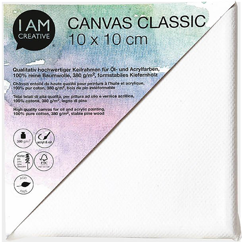I AM CREATIVE Keilrahmen Classic, 10 x 10 cm