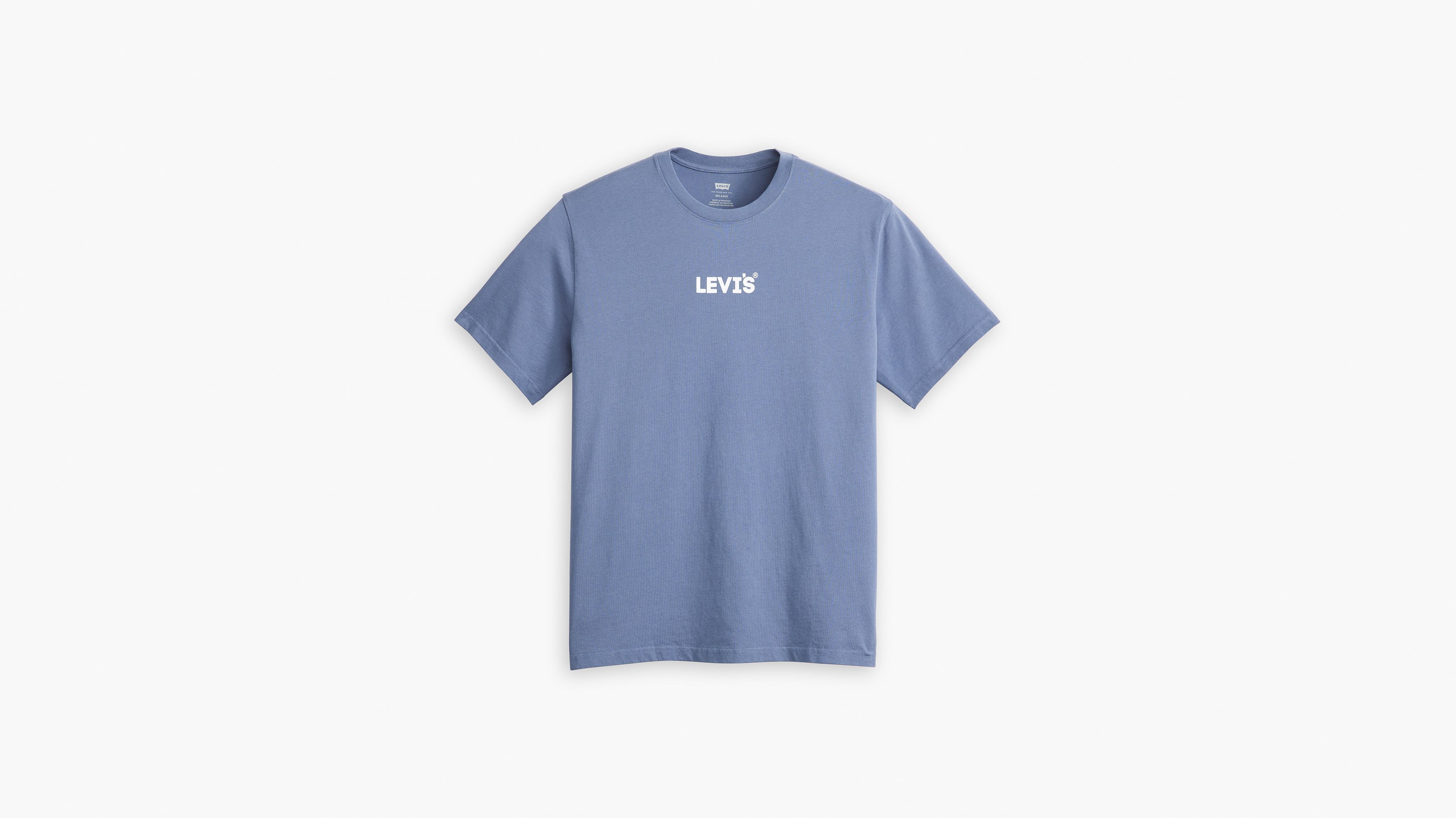 T-shirt graphique Relaxed - Wave Aop Hl Logo Vintage Indigo X - Bleu