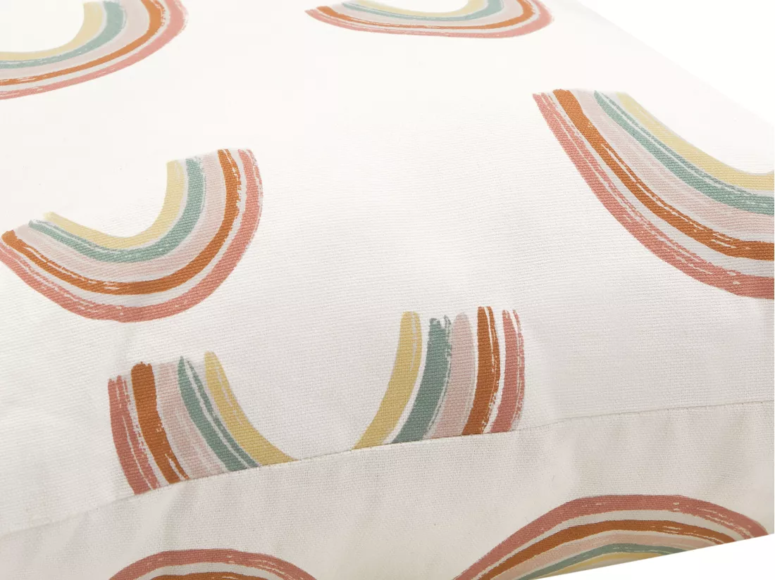Lot de 2 coussins arc-en-ciel en coton - 45 x 45 cm - Multicolore - ARCHY