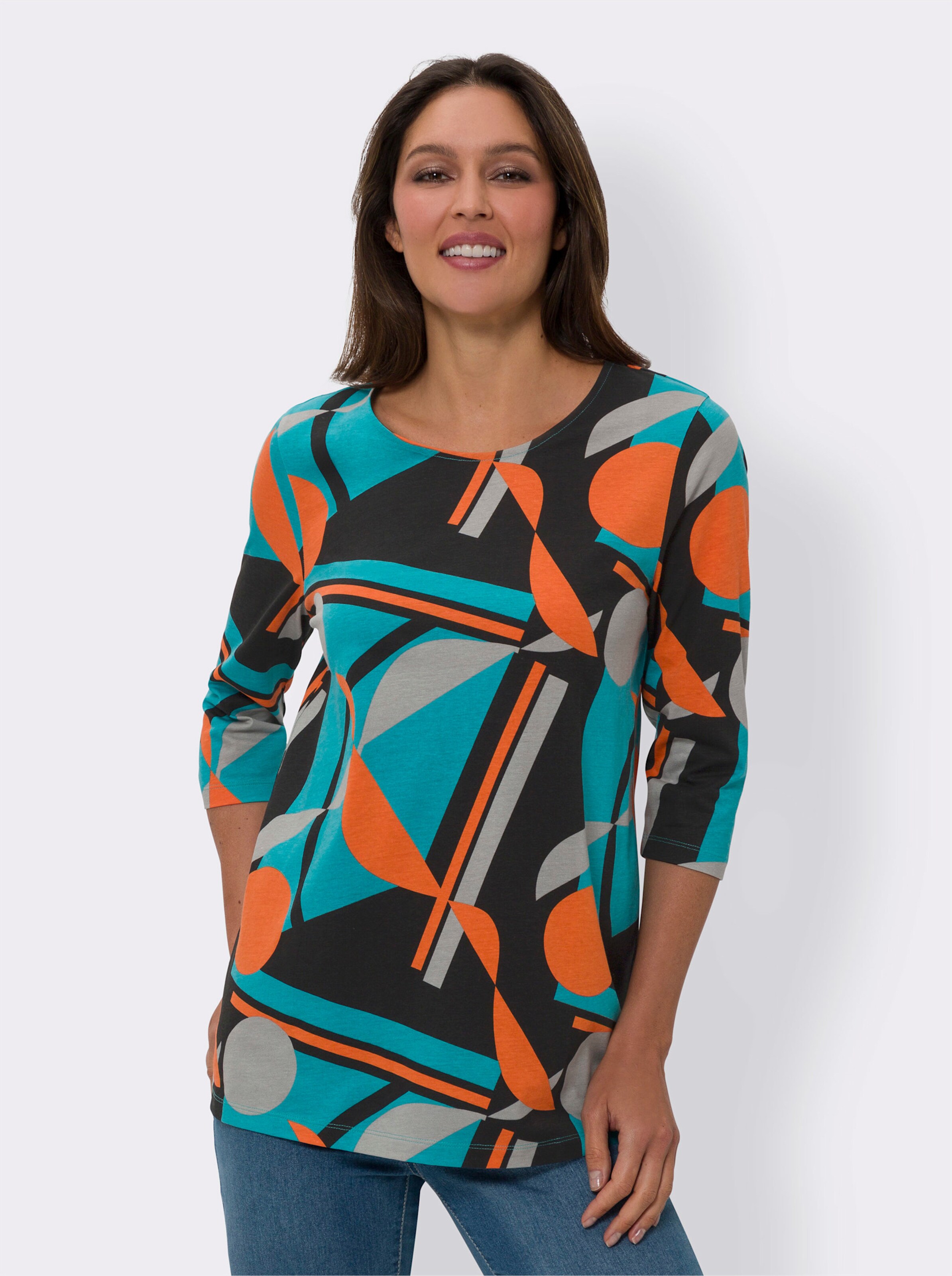 Longshirt mit Grafik-Druck