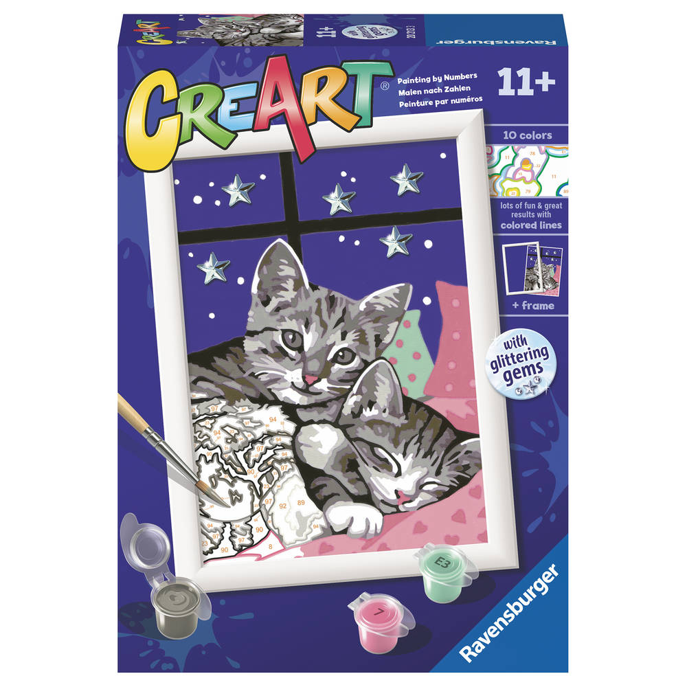 Ravensburger CreArt Schilderen op nummer slaperige katjes