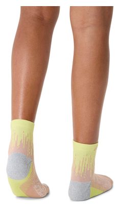 Chaussettes Asics Performance Run Quarter Rose/Jaune