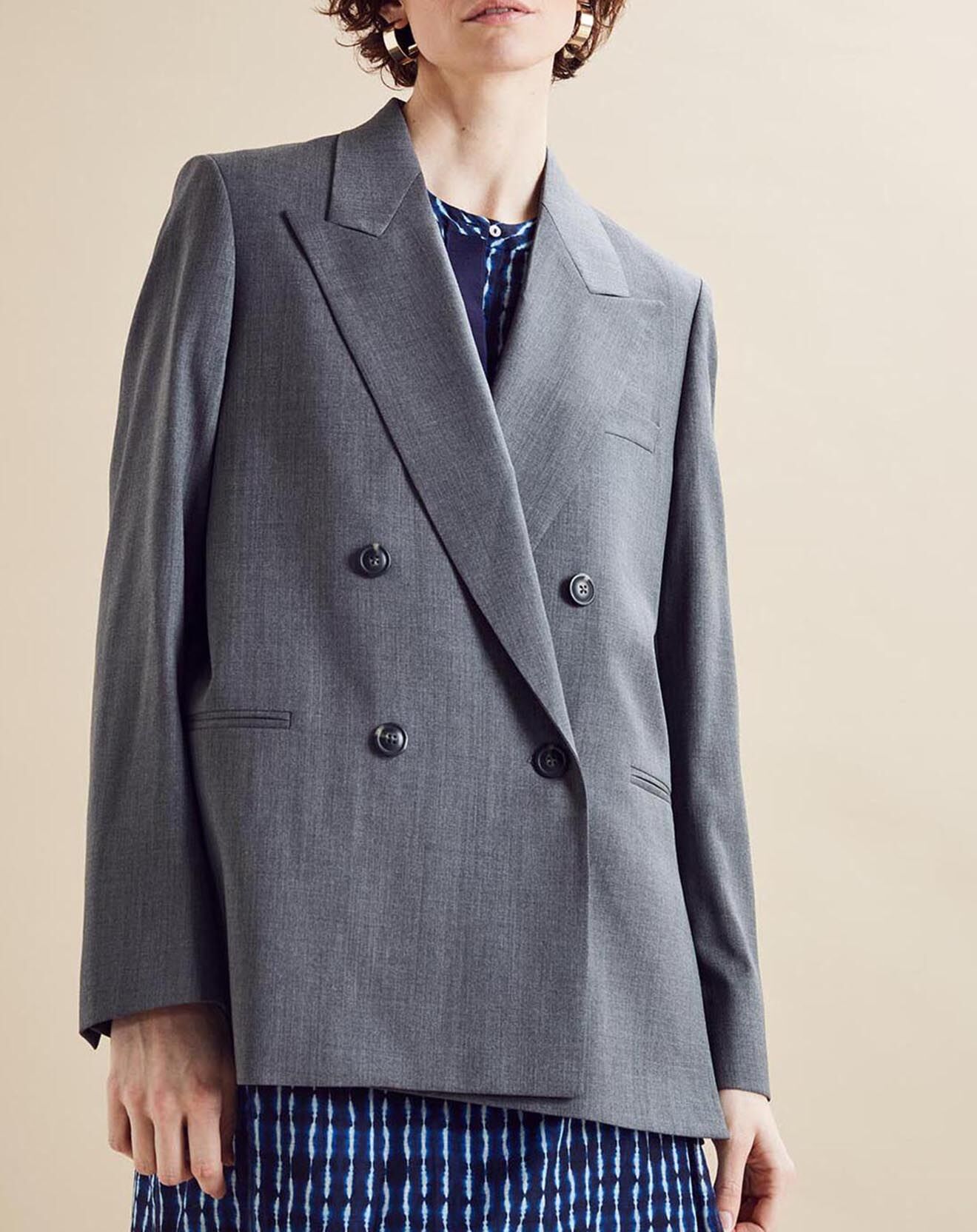 Chloé Stora Veste en Laine mélangée Ulla grise