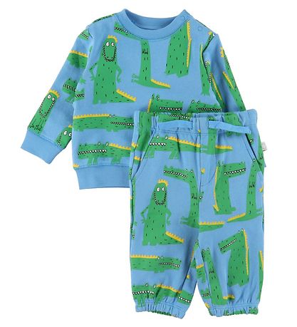 Stella McCartney Kids Sweats?t - Blå m. Krokodiller