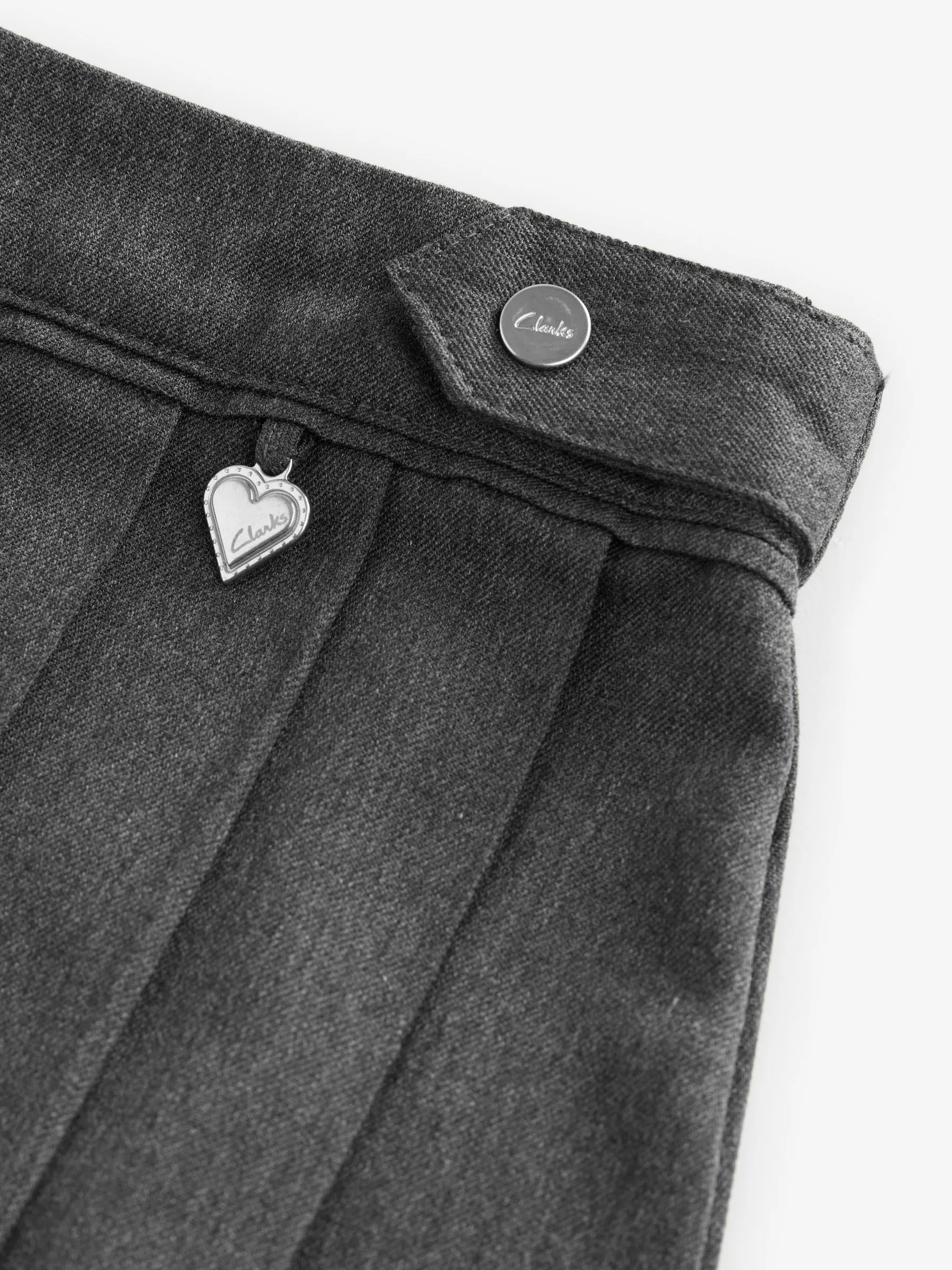 Grijs - Clarks Pleated School Skirts 2 Pack