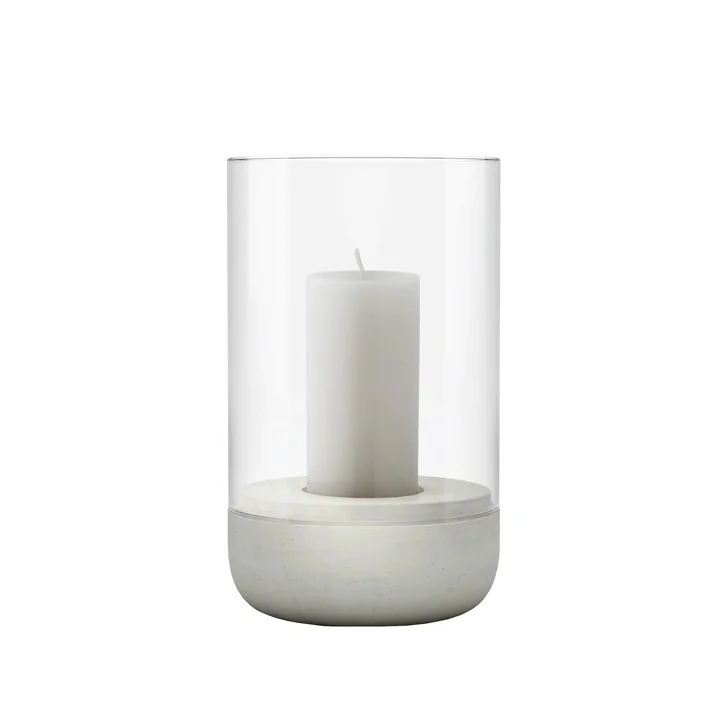 Blomus - Calma Windlicht, Ø 12 cm, klar / hellgrau