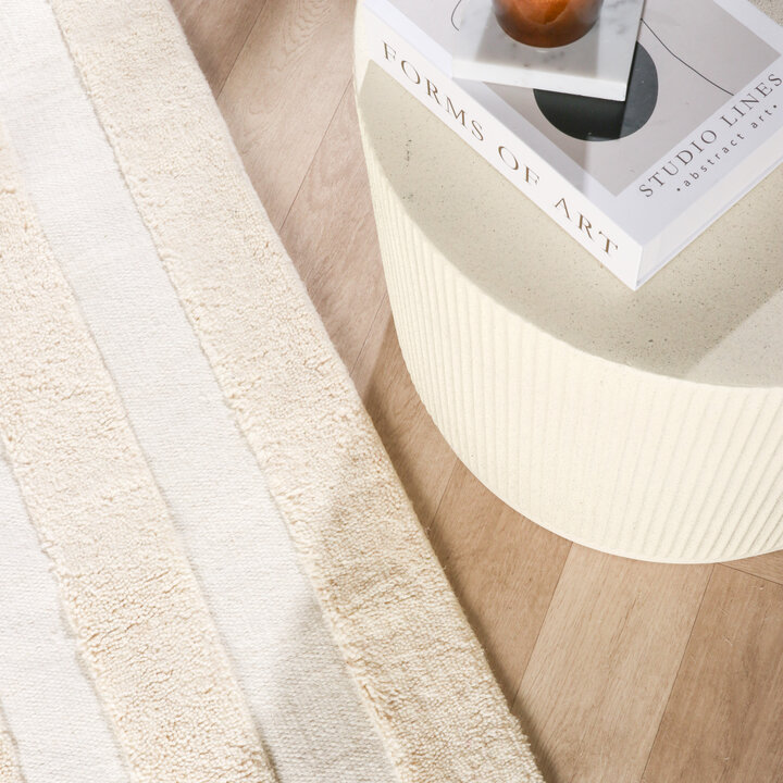 Wollen vloerkleed - Judith Border Creme
