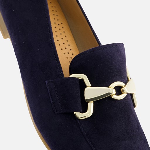 Gabor Instappers blauw Suede
