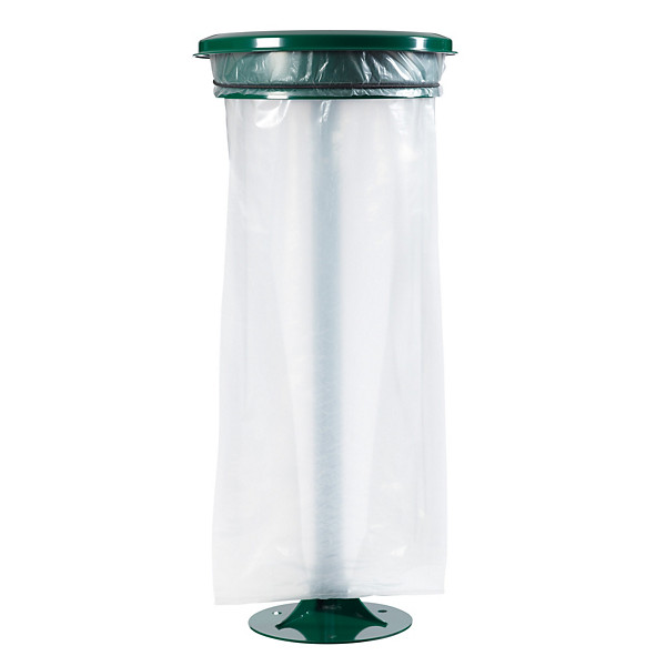 Support sac poubelle sur pied Rossignol Collecmur Extrême vert avec couvercle 110 L