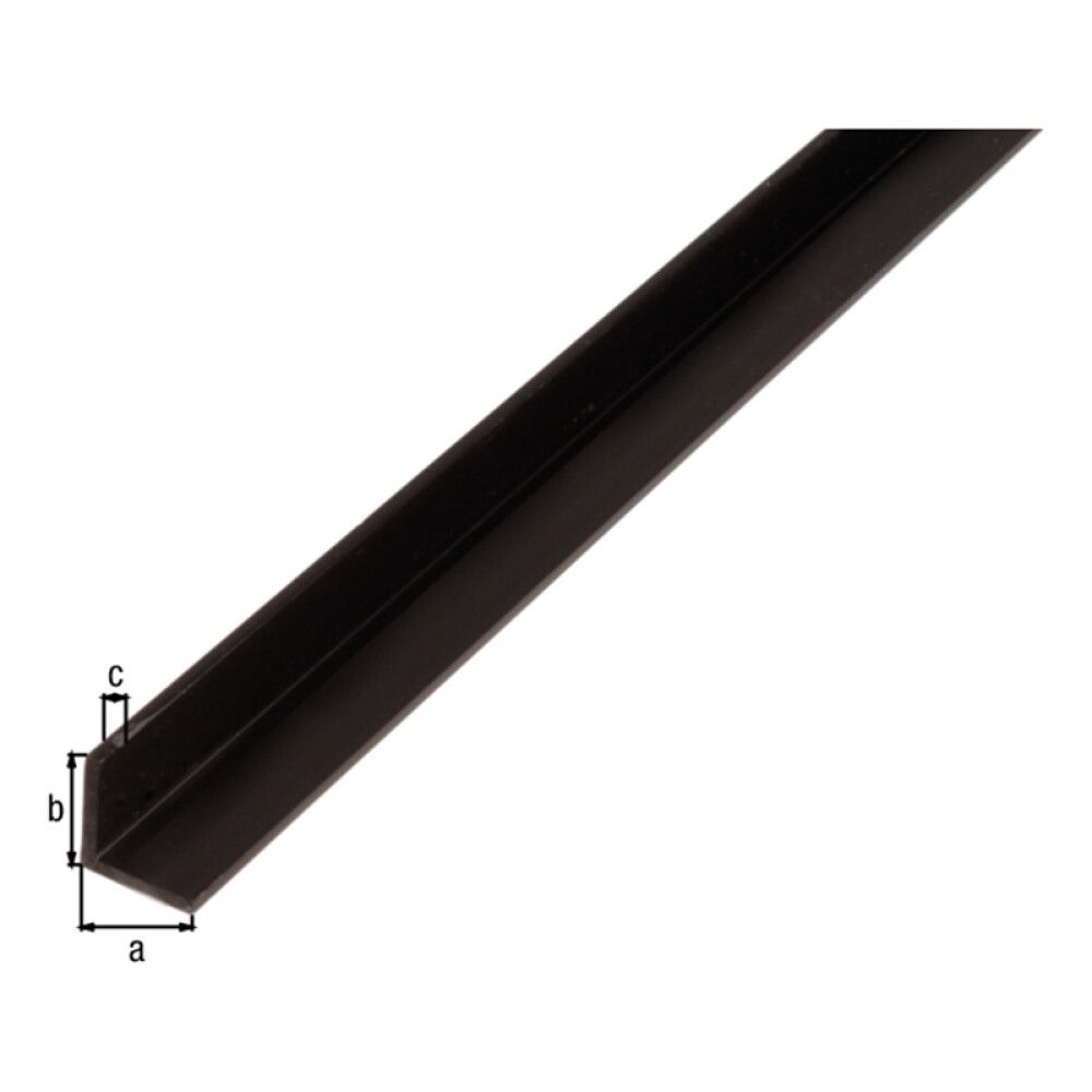 VINKELPROFIL GAH ALBERTS PVC 2000X10X10MM SVART