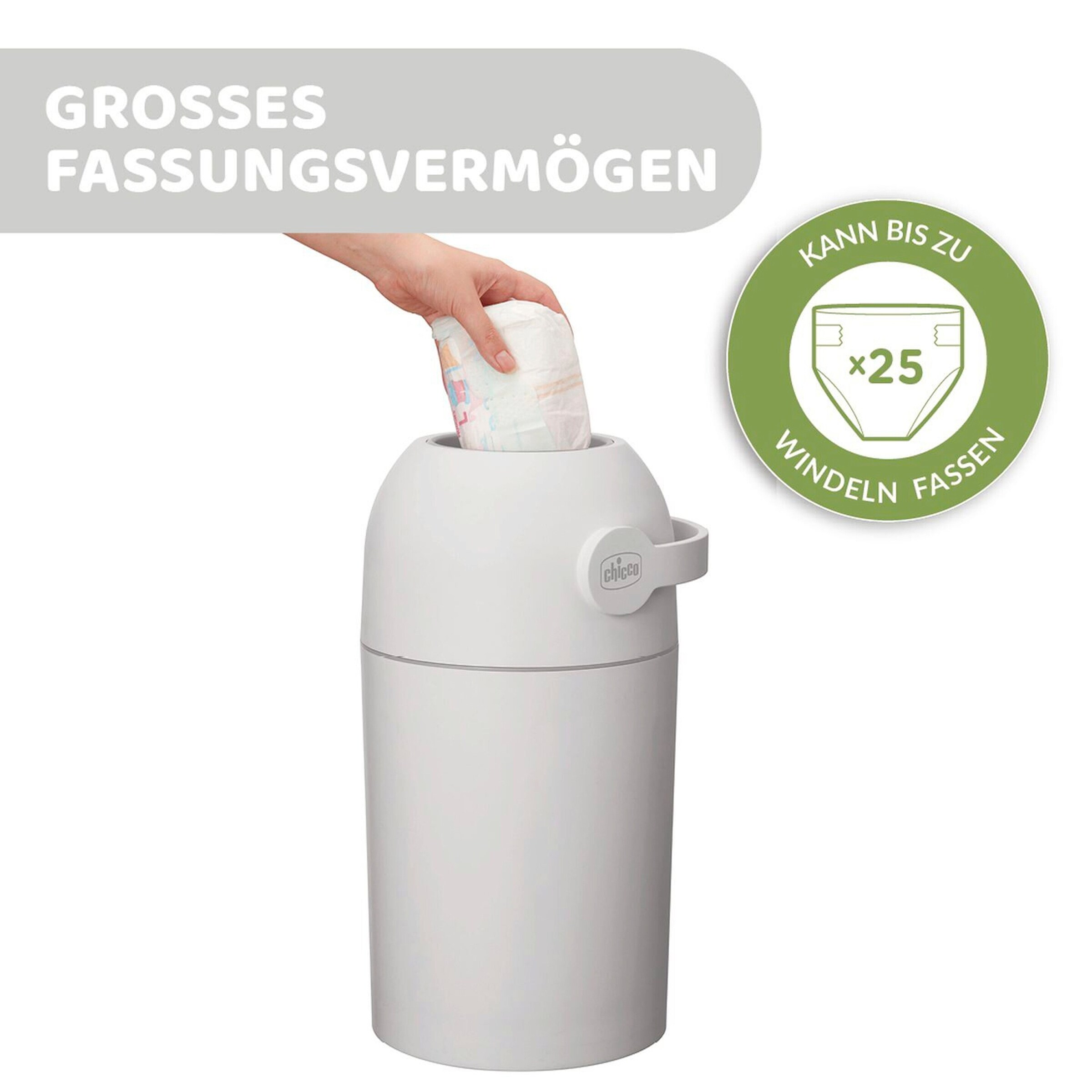 Chicco Windeleimer Odour Off grey
