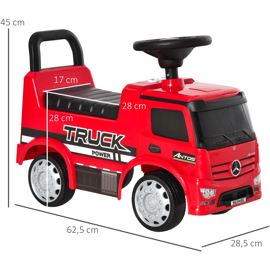 HOMCOM Rutscherfahrzeug als LKW rot, schwarz