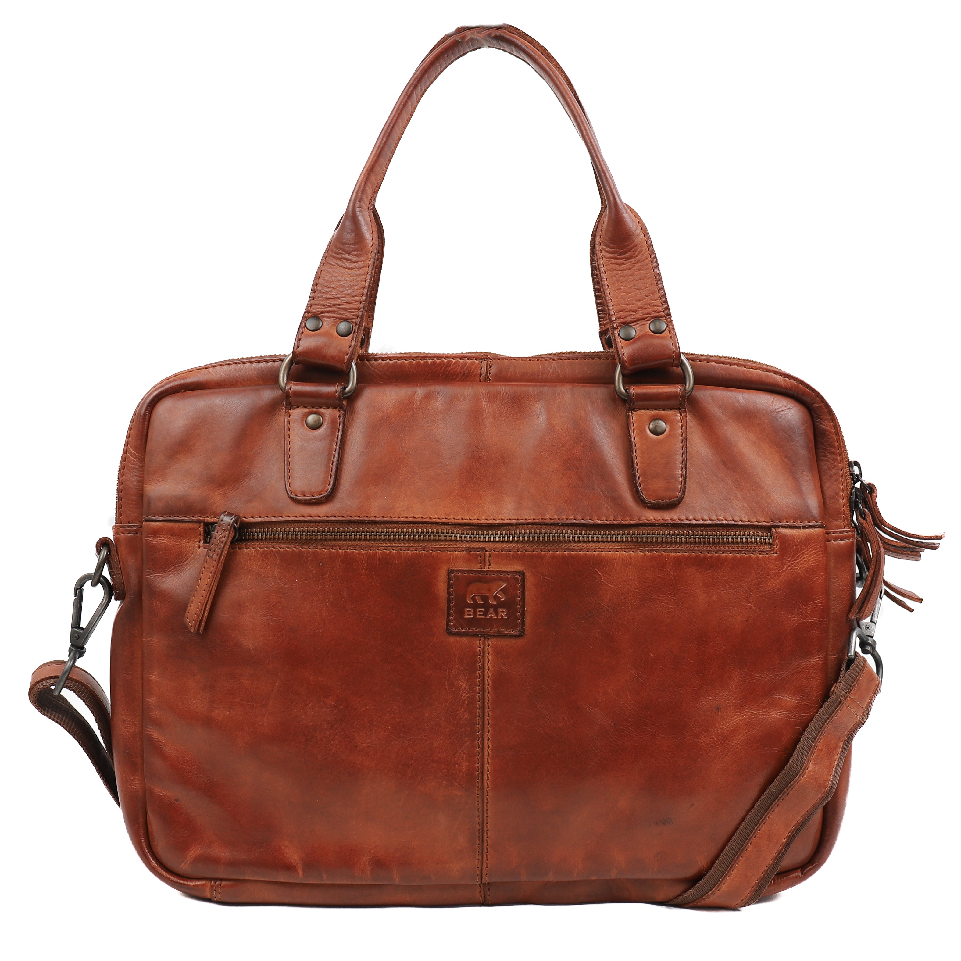 Laptoptas 'Teun' cognac - CL 41022 Cognac