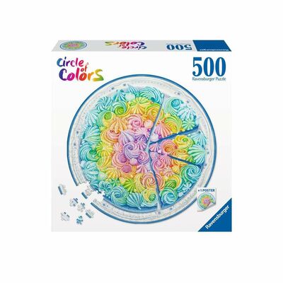 Ravensburger Circle Of Colors Rainbow Cake Puslespill 500 Brikker