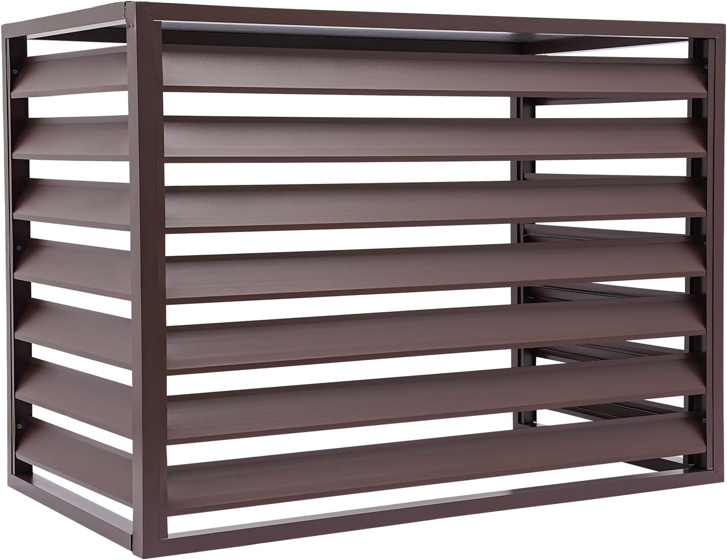 Klimaanlage Abdeckung, 110 x 60 x 80 cm, Wärmepumpe Verkleidung, Abdeckung Klimaanlage Außengerät, Schutz für Außengerät (Kaffeefarben)