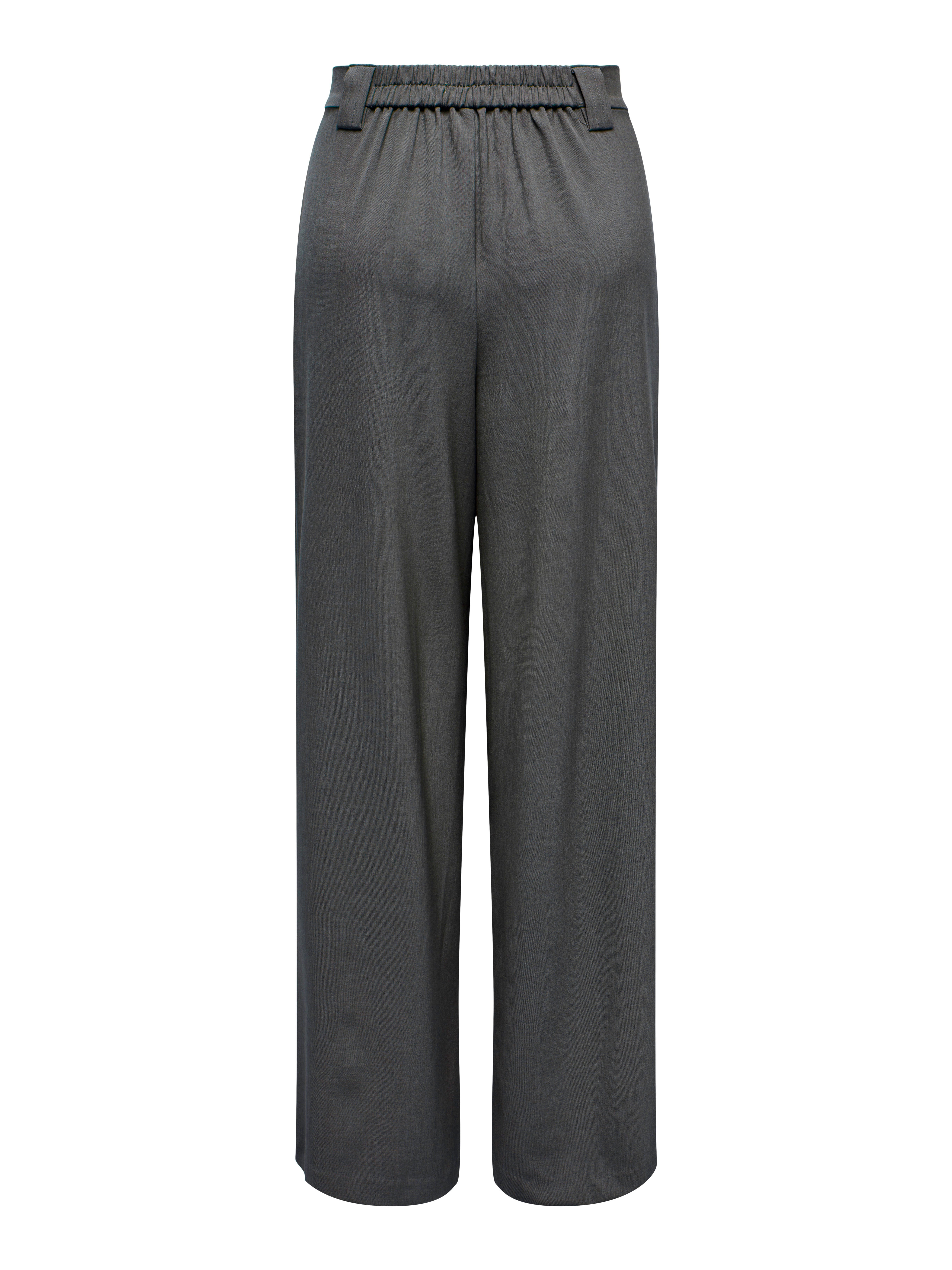 ONLSVEA Mittlere Taille Weiter Beinschnitt Hose mit weitem Beinschnitt Dark Grey Melange