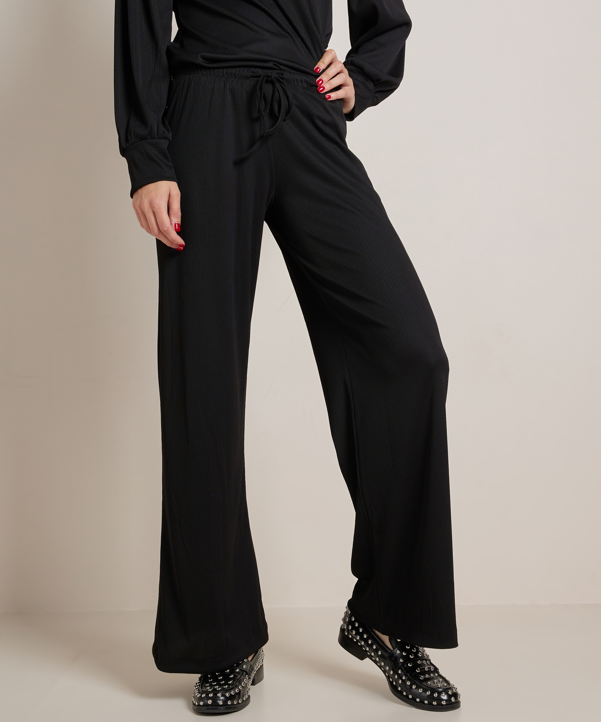 wide fit broek structuur