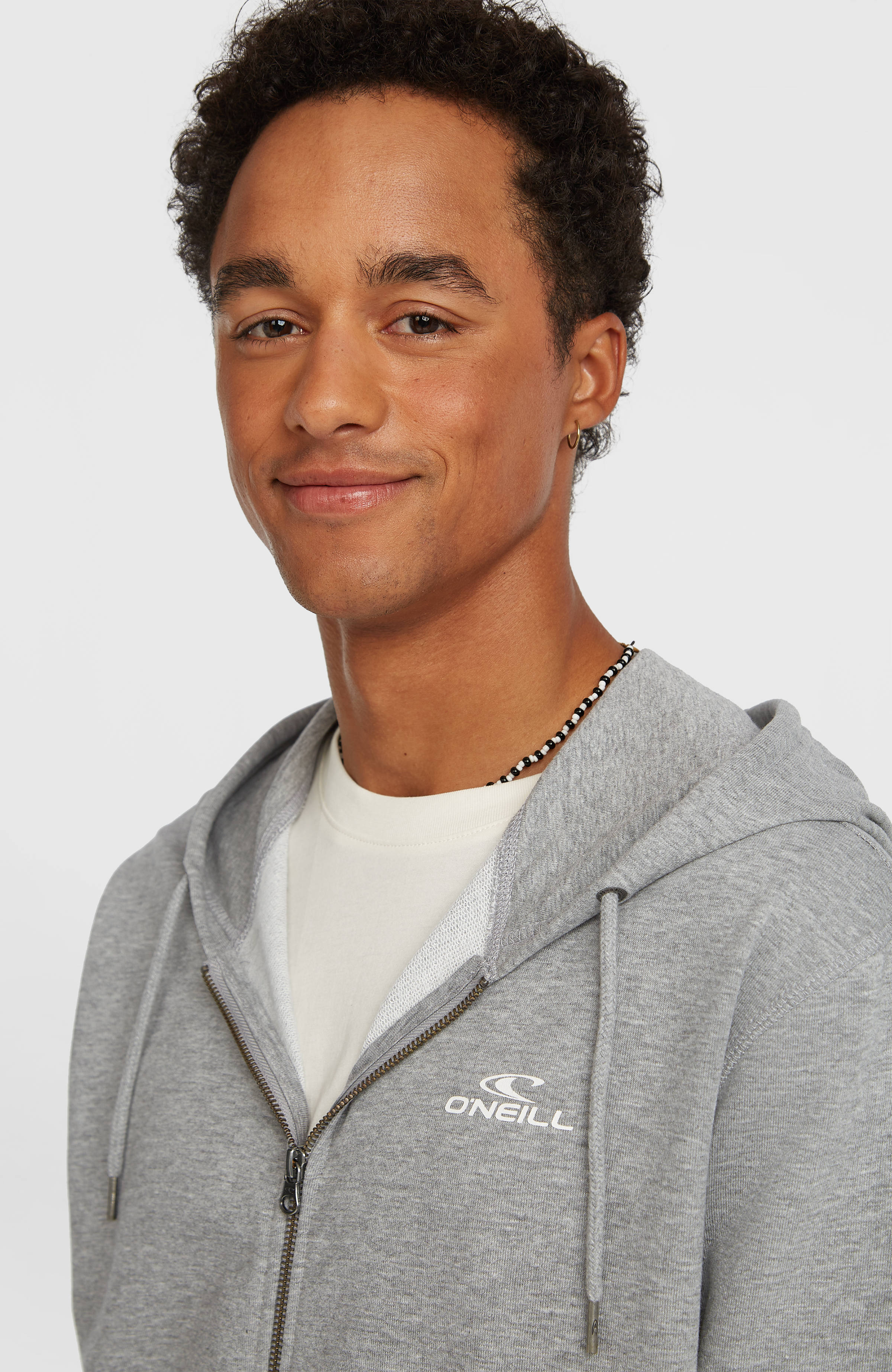 Small Logo hoodie met volledige rits