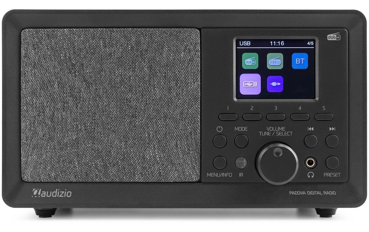 DAB+ Radio Padova Braun/SchwarzDigitalradio mit Farb-LCD-Display