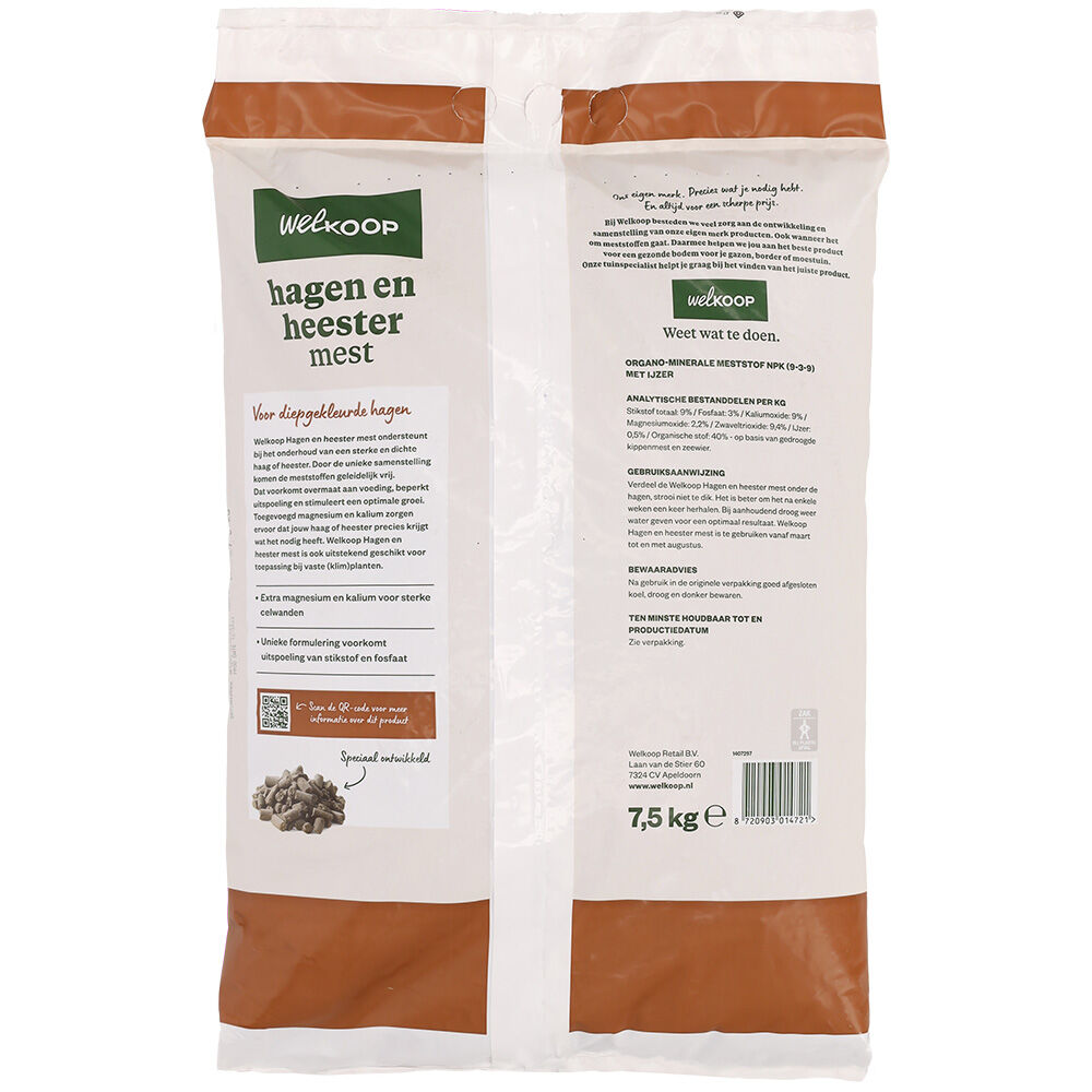 Welkoop - Hagen en heestersmest - 7.5 Kilogram