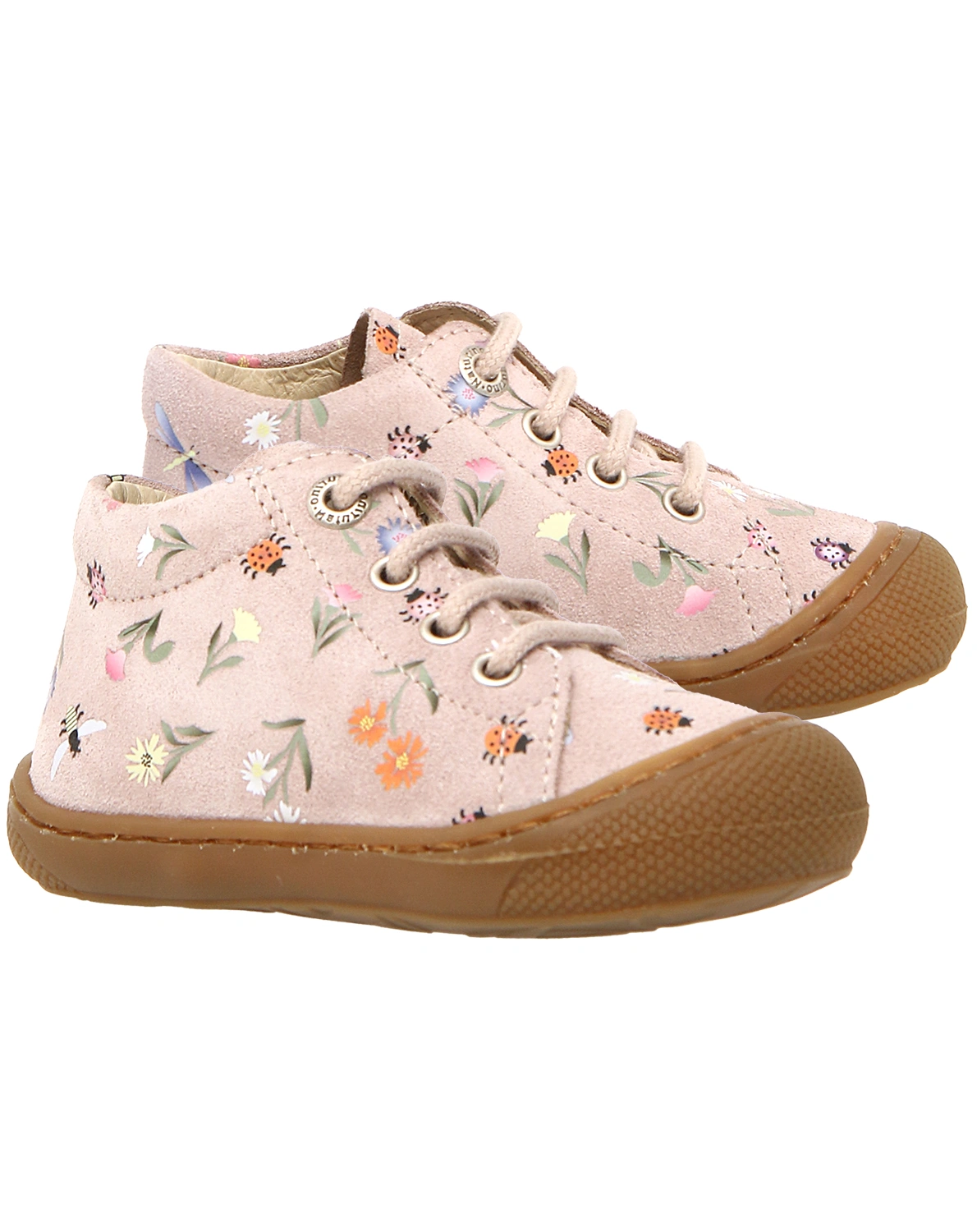 Schnür-Lauflernschuhe BLUMENWIESE in rosa