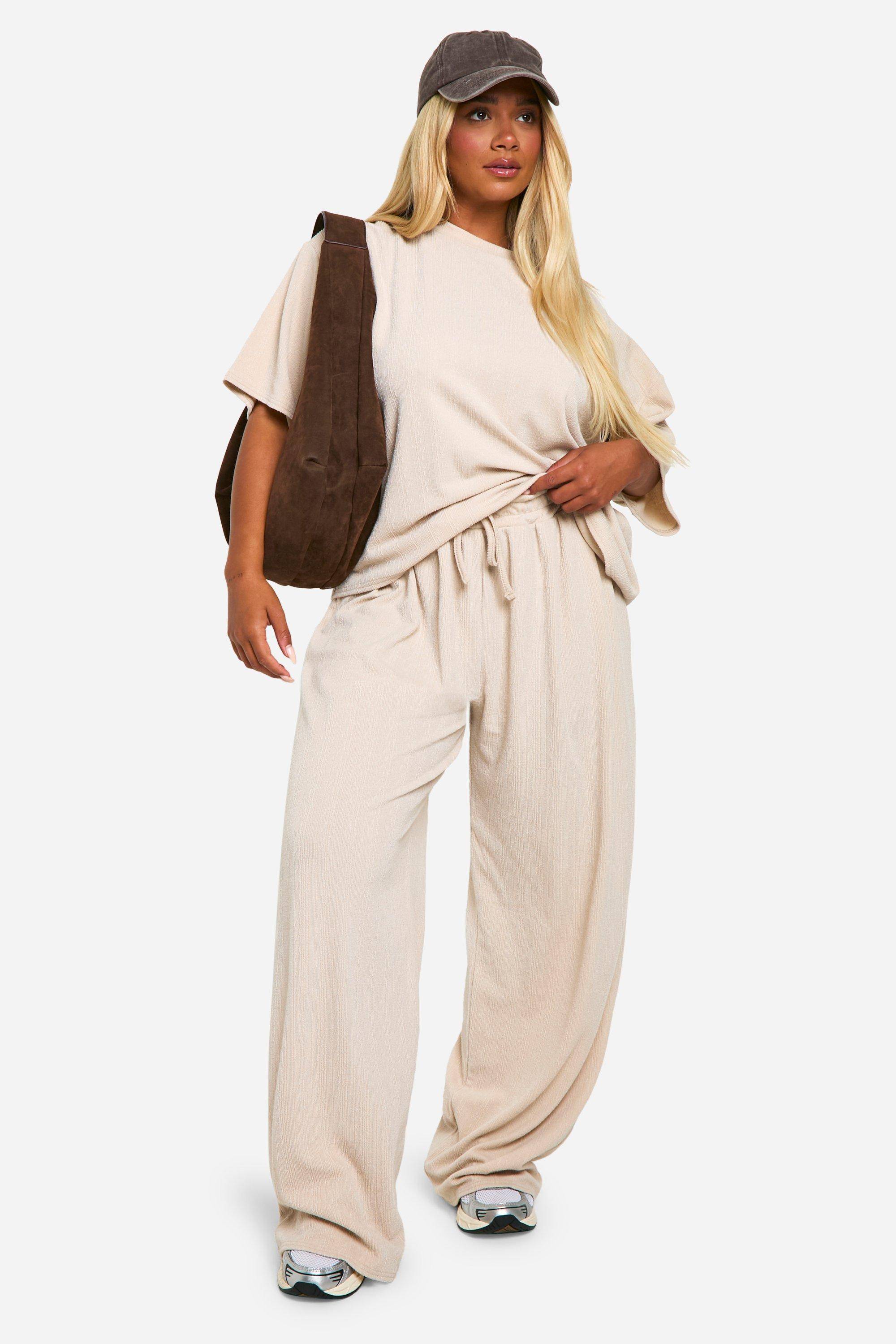 boohoo Plus T-shirt & Pantalon à jambes larges Ensemble coordonné