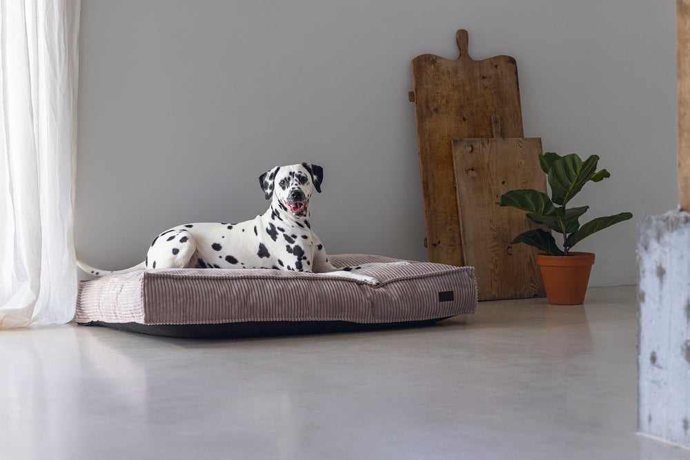 Designed by Lotte hondenkussen Ribbed roze 120 x 80 x 15 cm