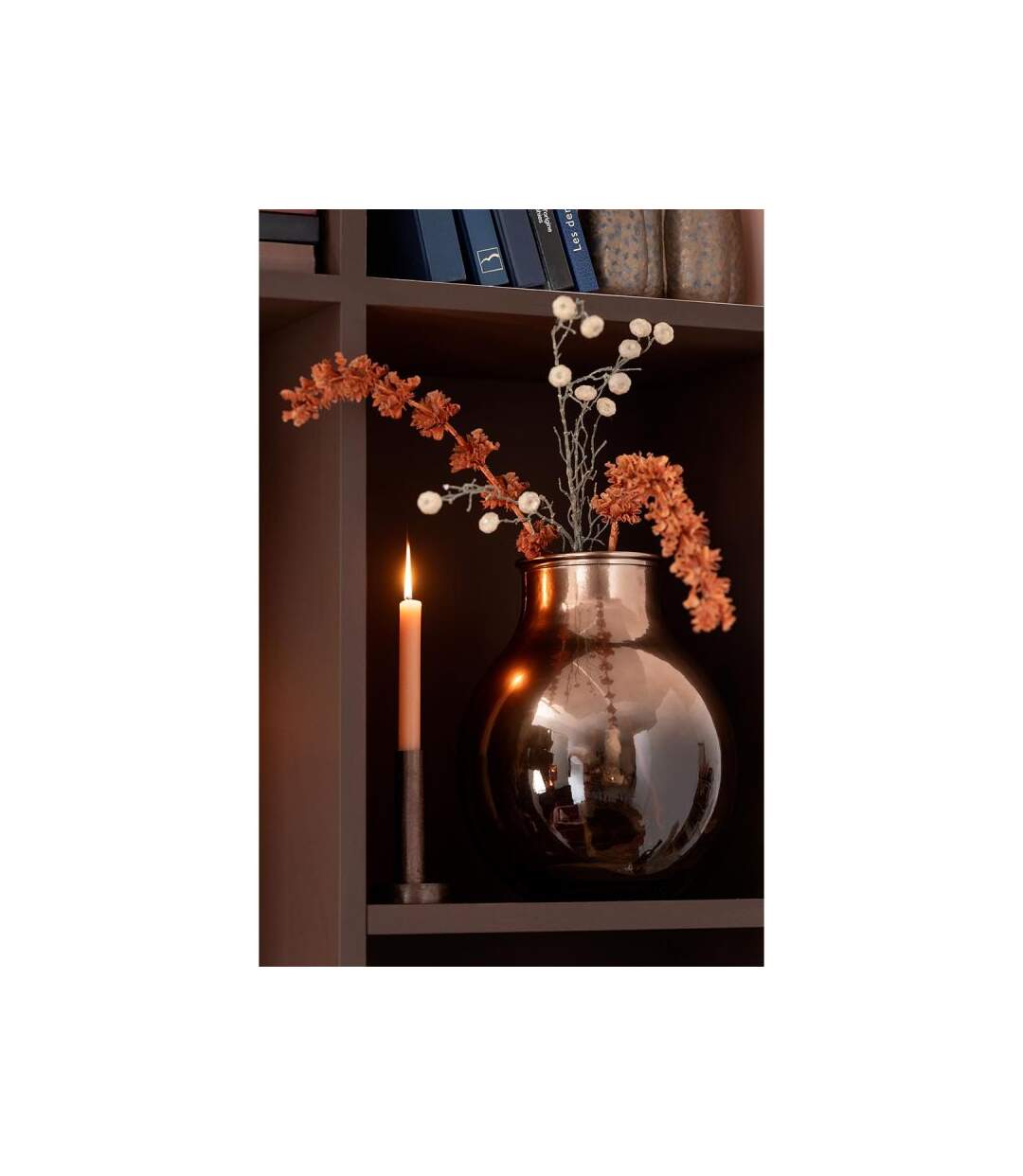 Paris Prix - Lot De 3 Chandeliers Déco mat 21cm Marron Foncé