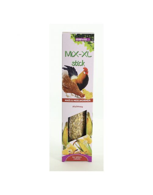Esve Mix-Xl Stick Pluimvee - Kippenvoer - Mais Meelwormen 219 g per stuk
