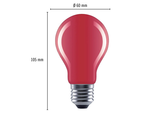 FLAIR LED lamp A60 E27/4W rood