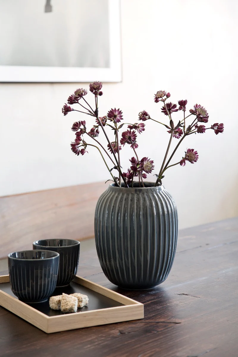 Kähler  Hammershøi vase, grå - H:20 cm.