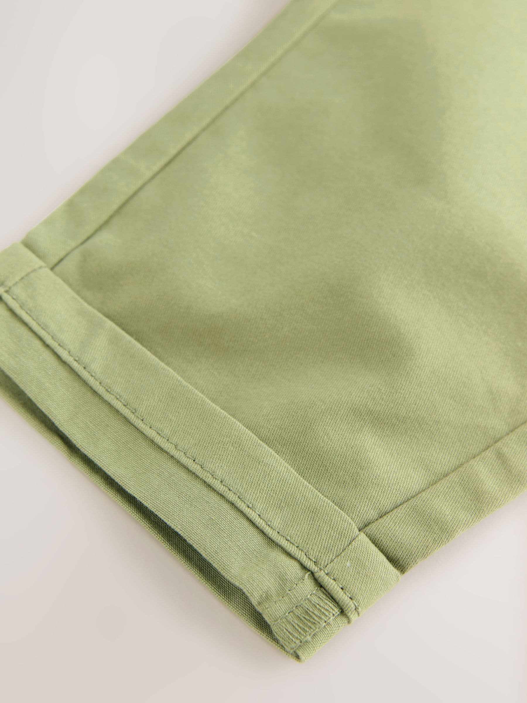 Grijs-groen - Broek met elastische taille en zijzakken (3mnd -7jr)