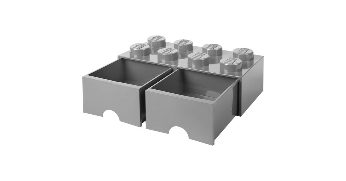 Room CopenhagenLEGO Storage Brick Drawer 8 Grijs opbergdoos  (Donkergrijs)