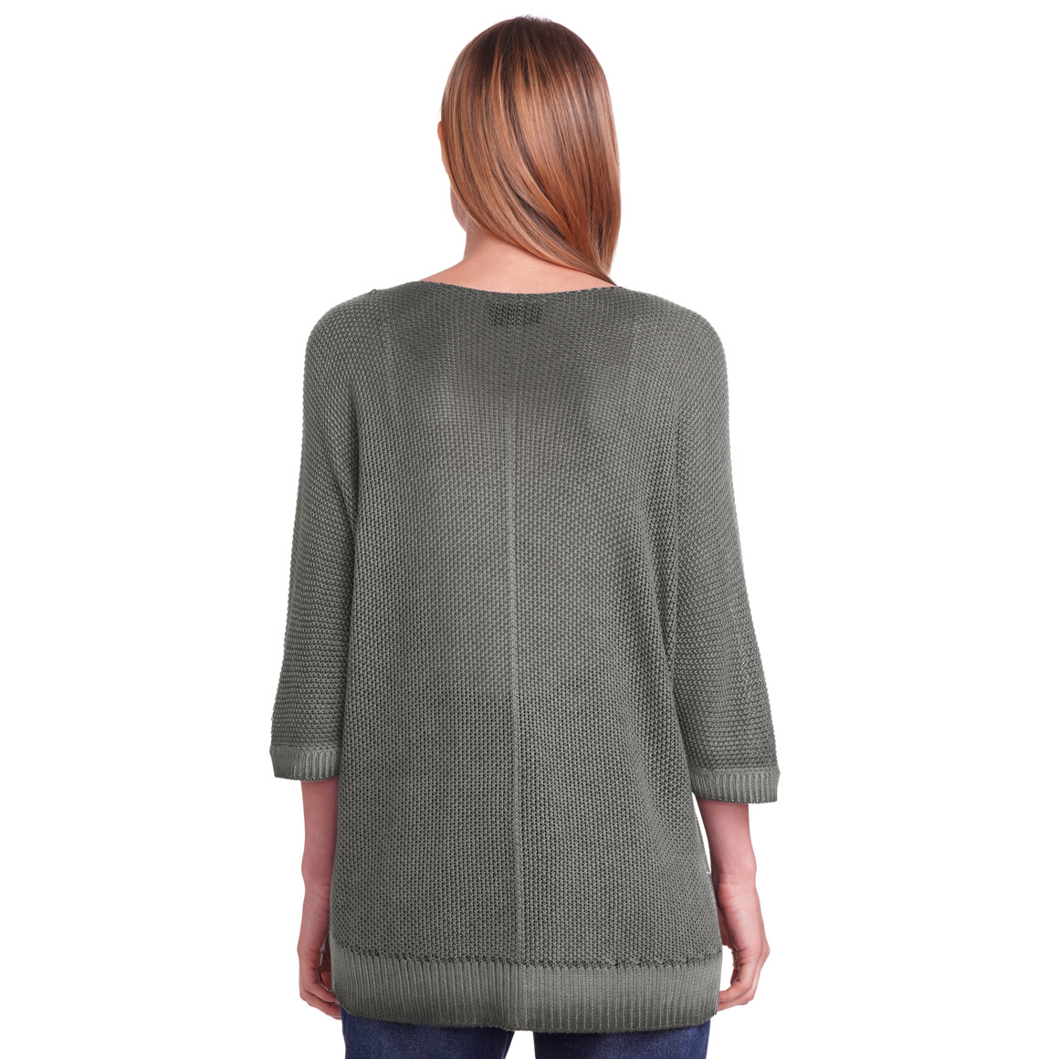 Gina Benotti Damen Strickpullover mit Rippenbündchen dunkelgrau
