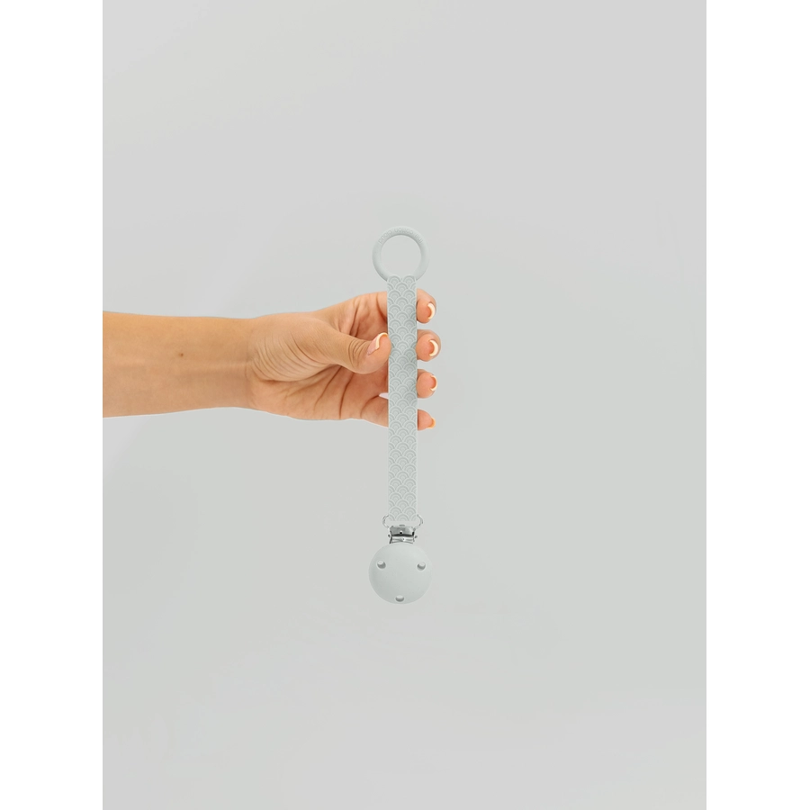 the cotton cloud Schnullerkette Scallop aus Silikon, Jade