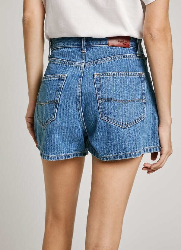 PEPE JEANS<br>Shorts jeans, cintura alta