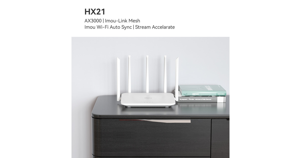 ImouHX21 AX3000 Dual-Band Wi-Fi 6 router  (Wit, Mesh)