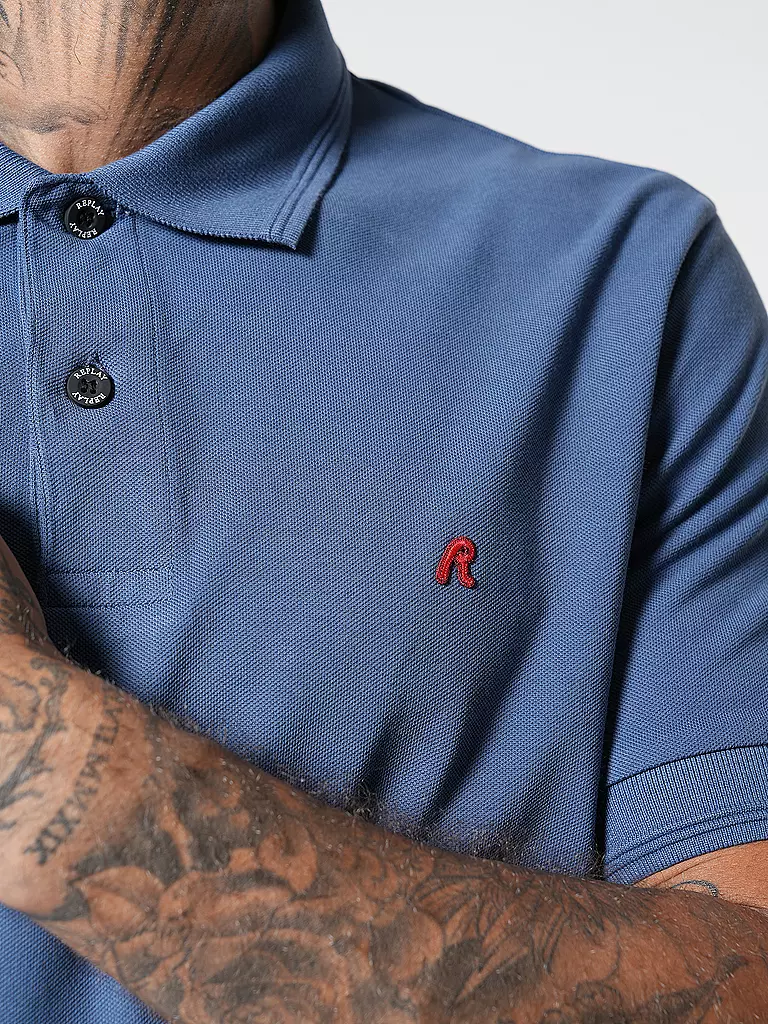 REPLAY Poloshirt  blau