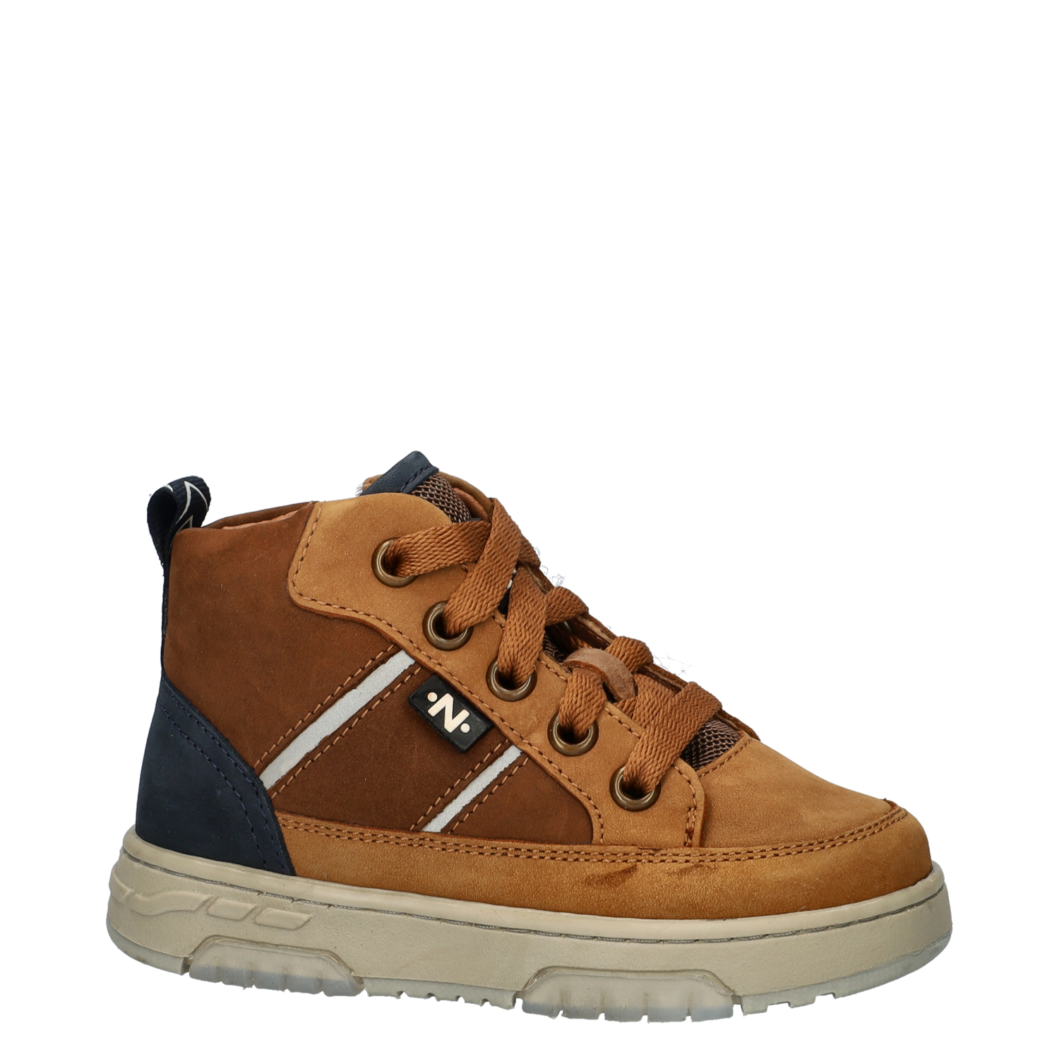 jongens hoge sneaker Nelson Kids Cognac
