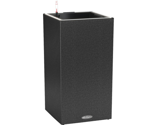 Lechuza Canto Stone 30 LED hoge plantenstandaard, kunststof, 30 x 30 x 56 cm, grafietzwart