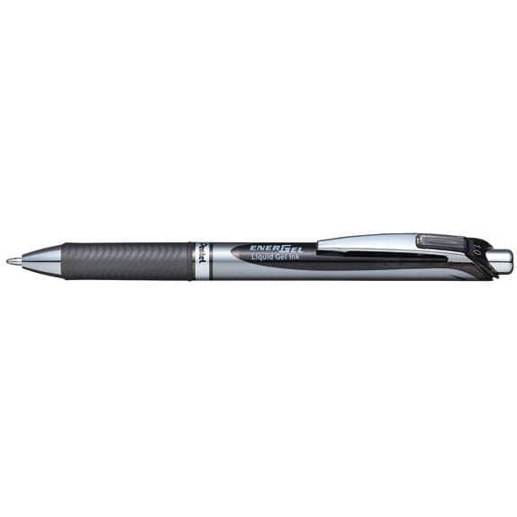 Roller a encre gel energel bl80 pointe de 1mm            retractable coloris noir