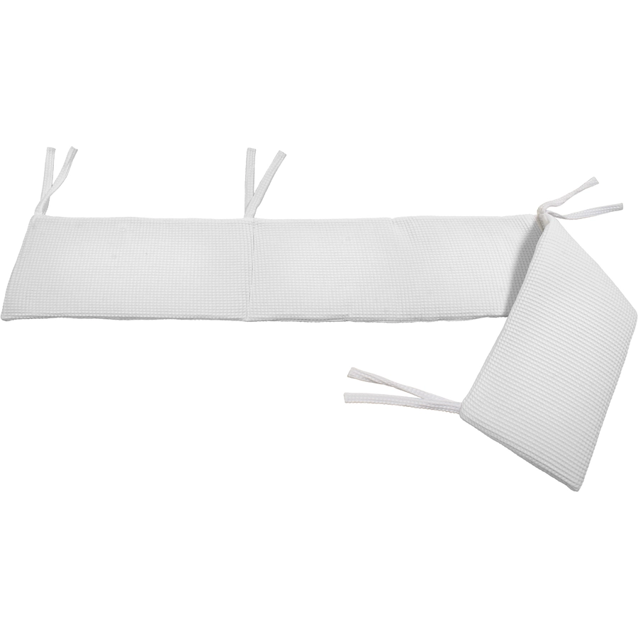 Dr. Sonne Nestchen Waffelpiquet Uni weiss 30 x 210 cm