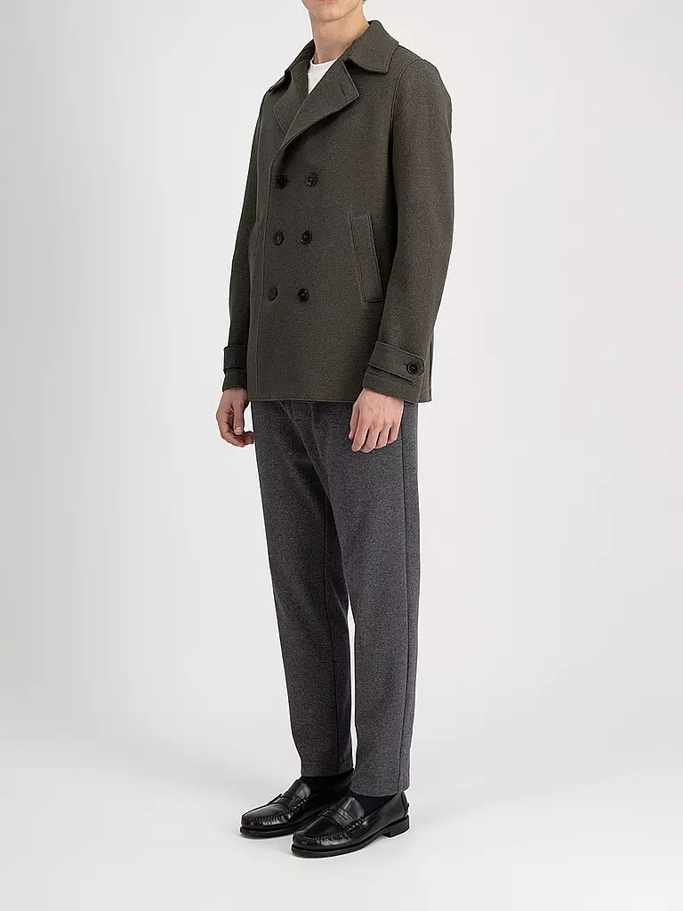 HARRIS WHARF LONDON Wolljacke olive