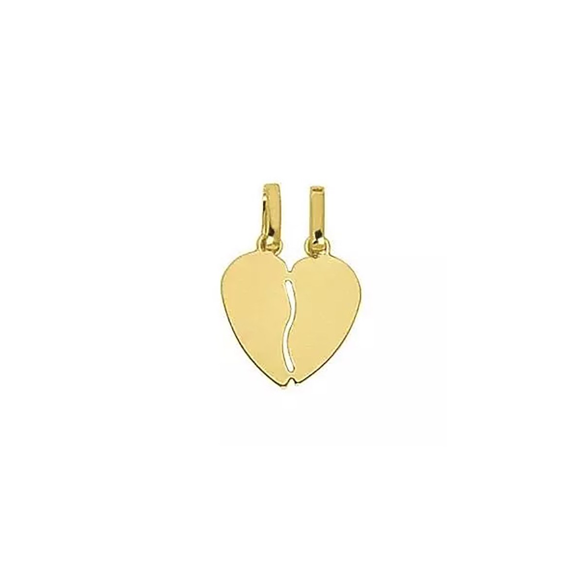 Pendentif coeur secable or jaune 9 K