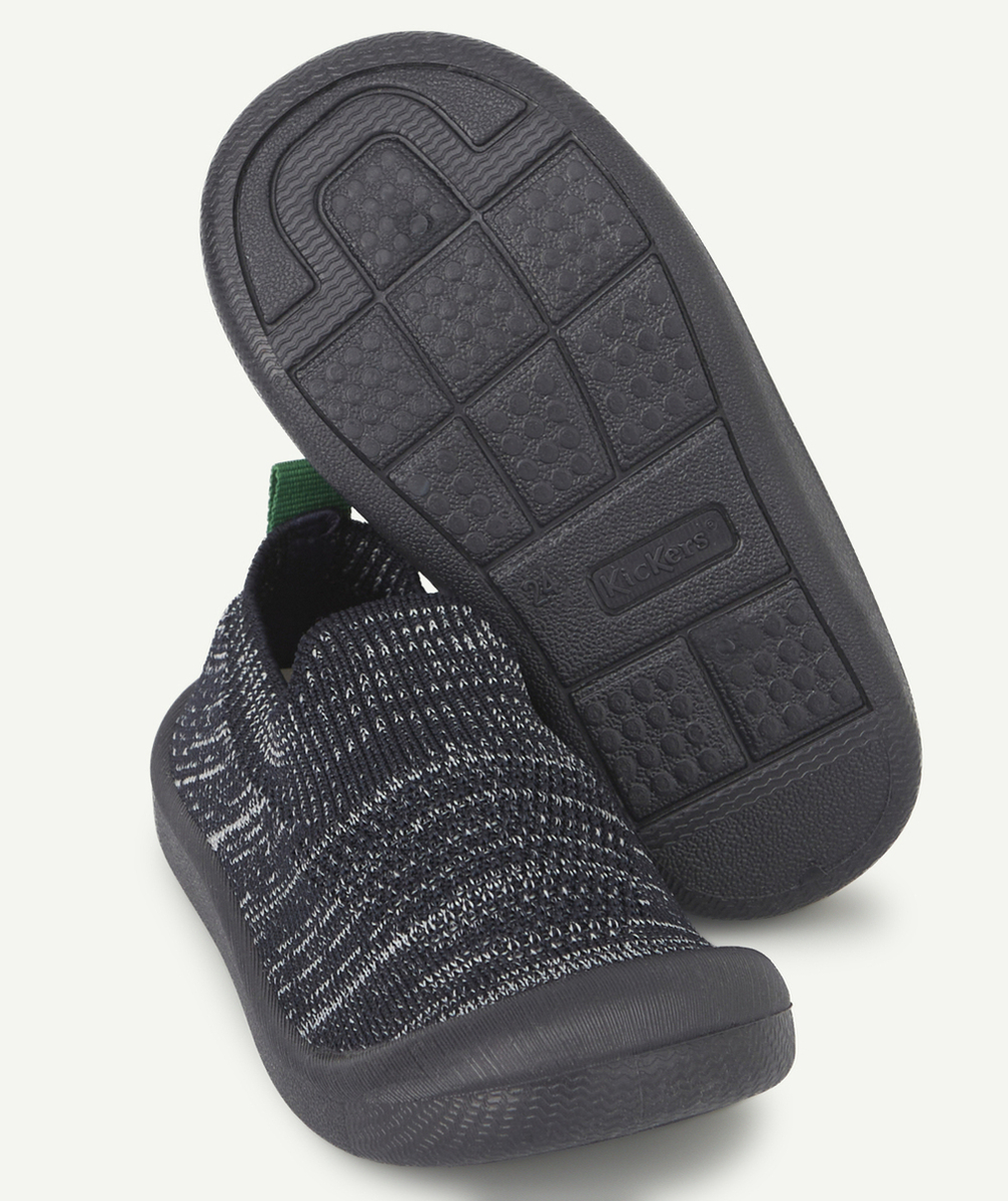 KICKERSCHAUSSONS BÉBÉ GARÇON KICK EASY MARINE GRI