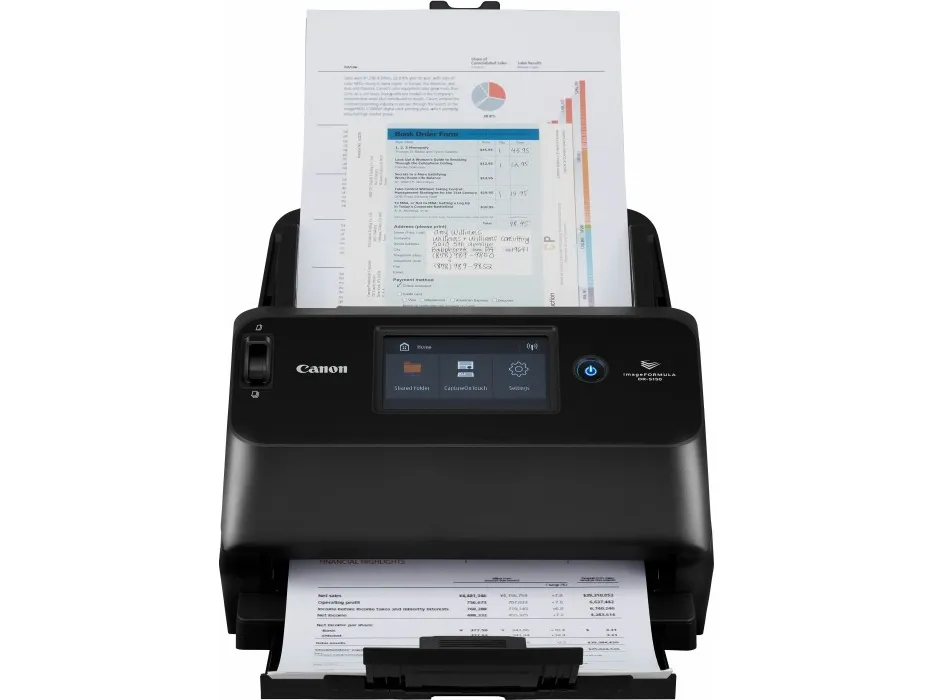 Canon imageFORMULA DR-S150 - Dokumentscanner - CMOS / CIS - Duplex - 216 x 3000 mm - 600 dpi x 600 dpi - op til 45 ppm (mono) / op til 45 ppm (farve) - ADF (60 ark) - op til 4000 scanninger pr. dag - USB 2.0, Gigabit LAN, Wi-Fi(n), USB 3.2 Gen 1x1