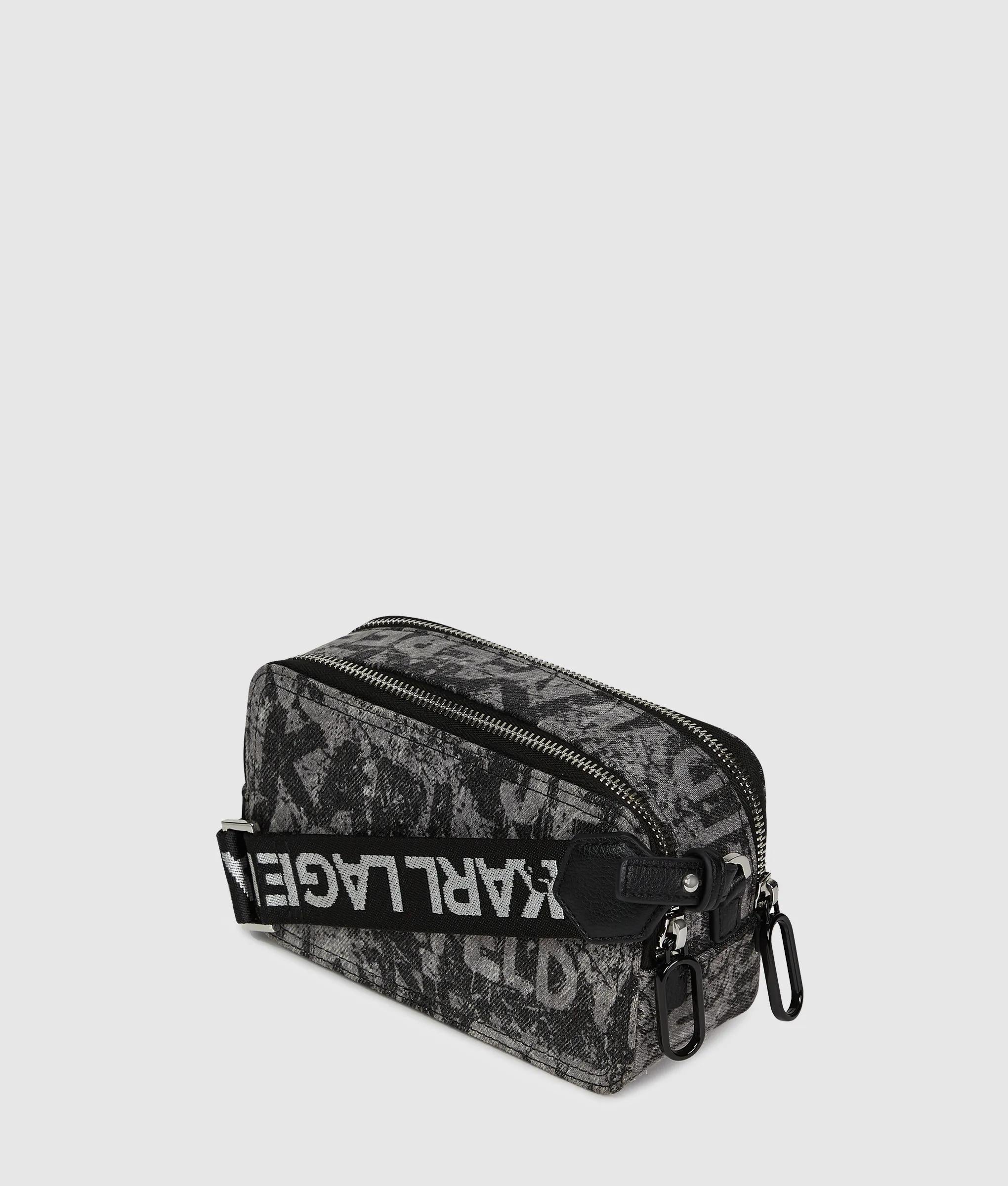 Denim cameratas met grafische print